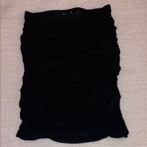 SHEIN Black Ruched Pencil Skirt